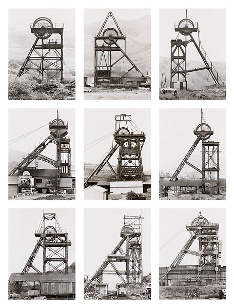 Winding Towers (Great Britain), Bernd and Hilla Becher (German, active 1959–2007), Gelatin silver prints 
