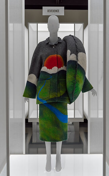 “The 9–5 Working Girl” ensemble,  "Beak Toe" boots, Conner Ives (American, born New York, 1996), Wool, plastic, leather, metal, American