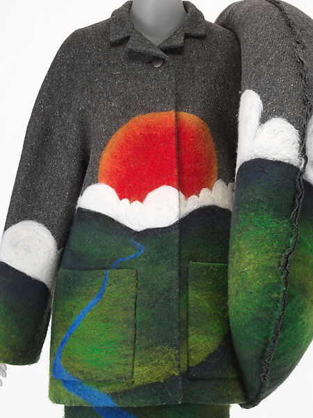 “The 9–5 Working Girl” ensemble,  "Beak Toe" boots, Conner Ives (American, born New York, 1996), Wool, plastic, leather, metal, American