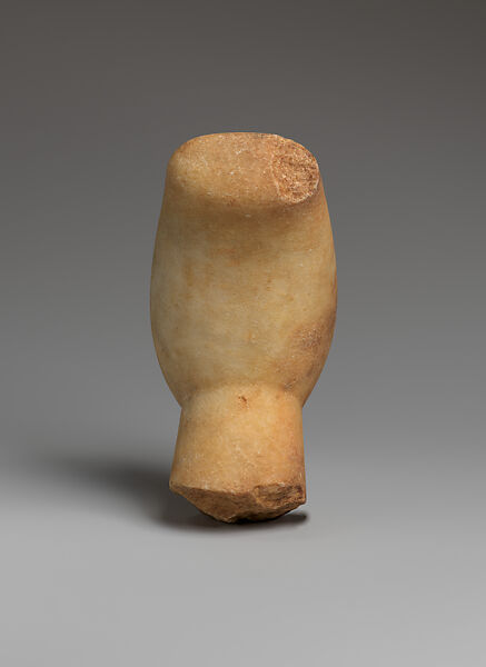 Marble head of a figure, Marble, Cycladic