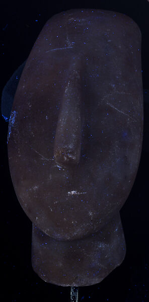 Marble head of a figure, Marble, Cycladic