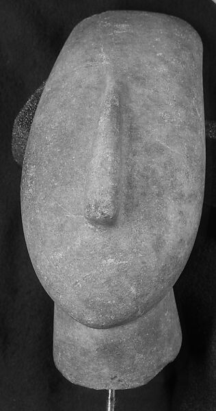 Marble head of a figure, Marble, Cycladic