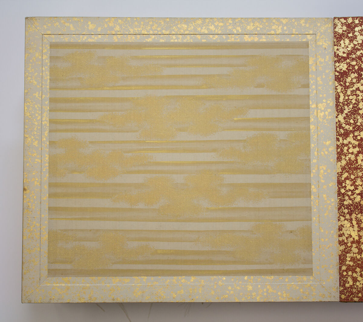 Artisans, Beauties, and Annual Events, Toyohara Kunichika (Japanese, 1835–1900), Thirty paintings mounted as an accordion album; ink, color, gold and gold flecks on silk, Japan