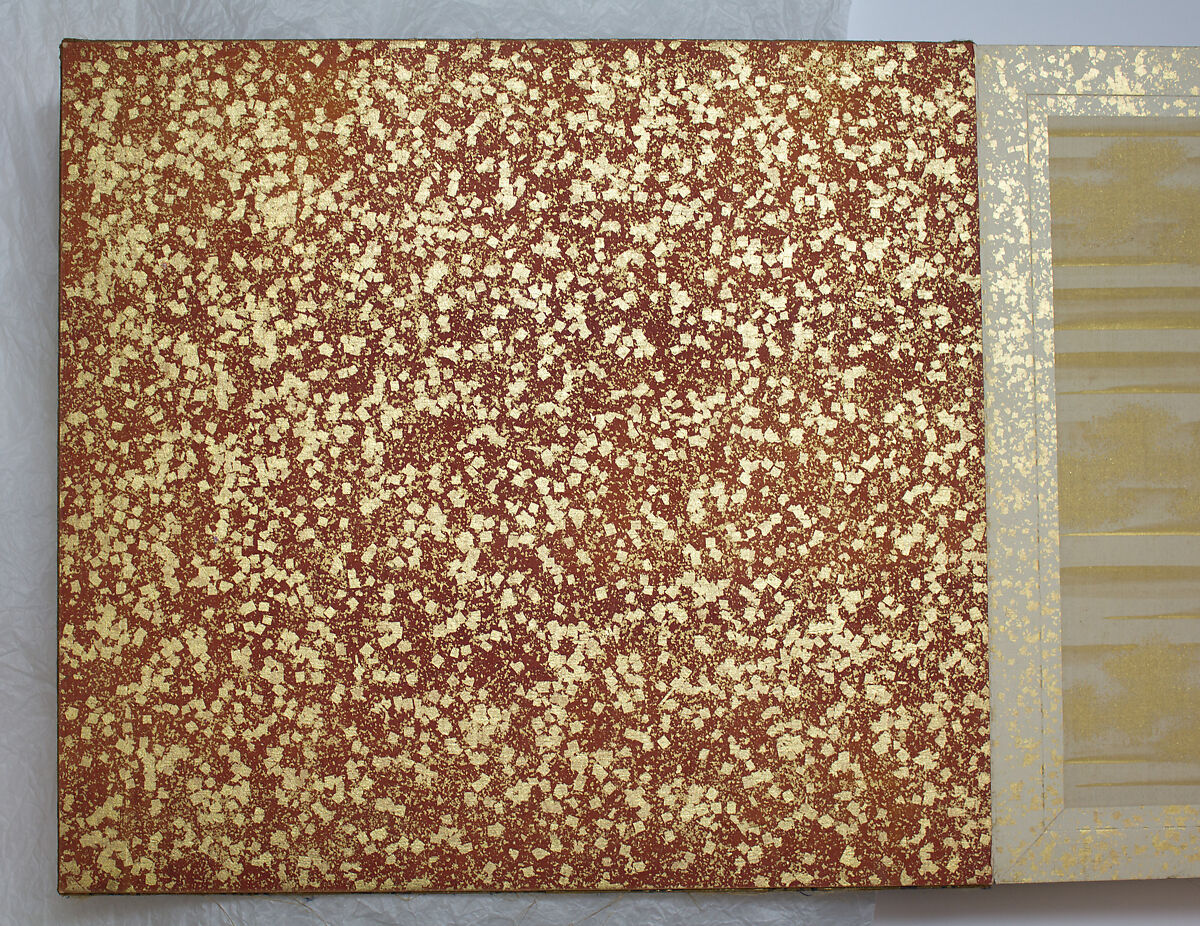 Artisans, Beauties, and Annual Events, Toyohara Kunichika (Japanese, 1835–1900), Thirty paintings mounted as an accordion album; ink, color, gold and gold flecks on silk, Japan