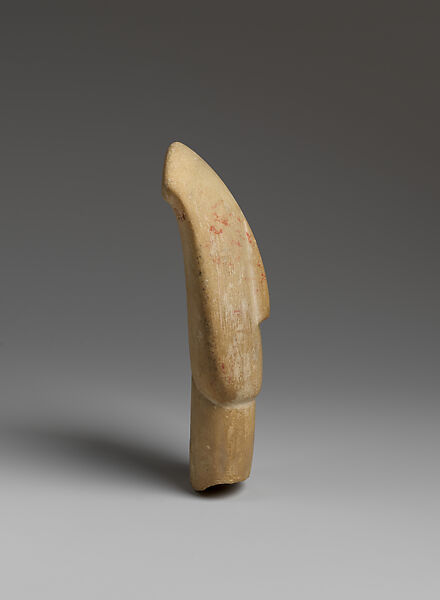 Marble head of a figure, Marble, Cycladic