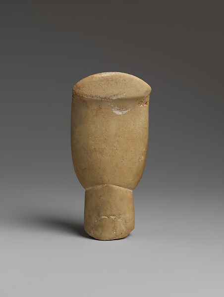 Marble head of a figure, Marble, Cycladic
