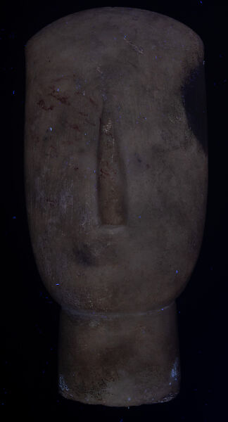 Marble head of a figure, Marble, Cycladic