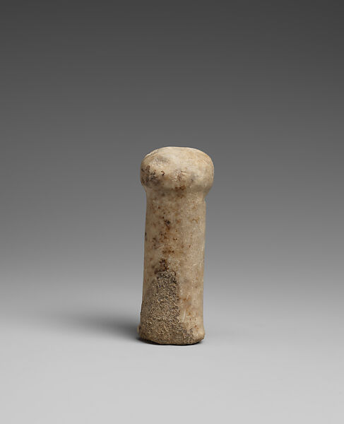 Head and neck of a marble female figure, Marble, Cycladic