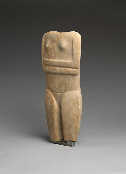 Marble torso of a figure, Marble, Cycladic