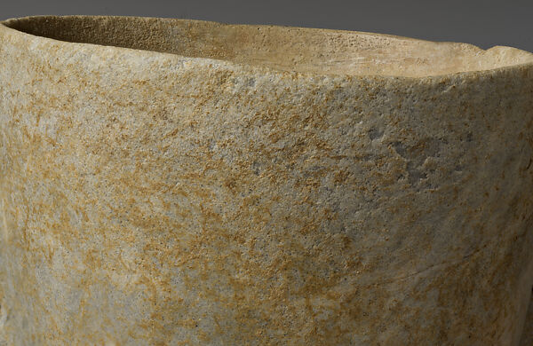 Marble vase with lug handles, Marble, Cycladic