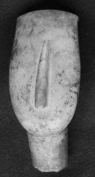 Marble head of a figure, Marble, Cycladic