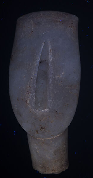 Marble head of a figure, Marble, Cycladic