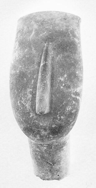 Marble head of a figure, Marble, Cycladic