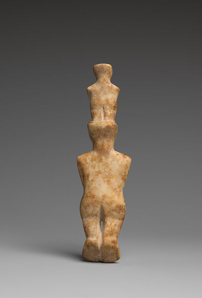 Marble double female figure, Marble, Cycladic
