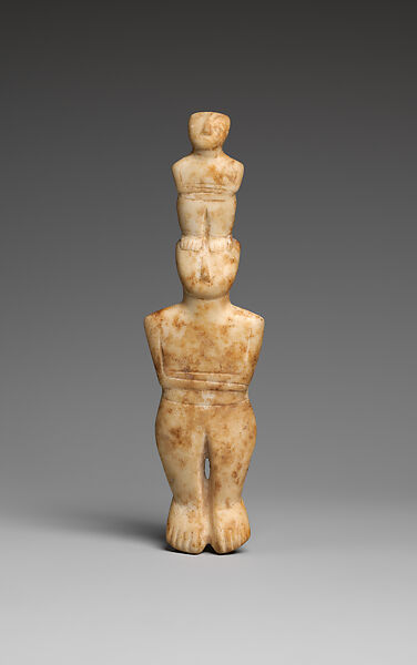 Marble double female figure, Marble, Cycladic