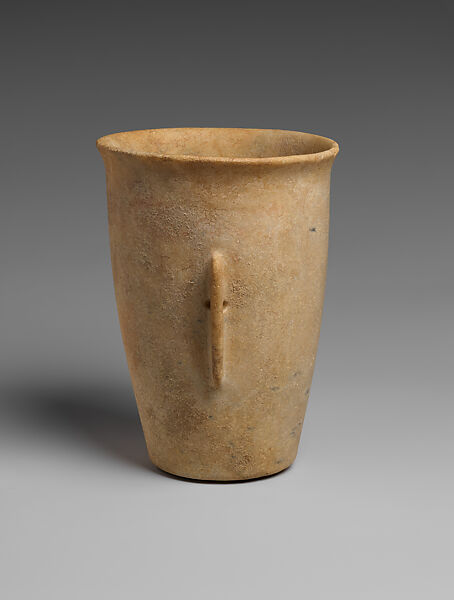 Marble vase with lug handles, Marble, Cycladic