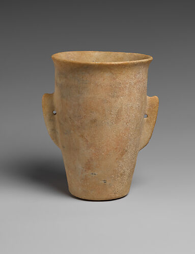 Marble vase with lug handles
