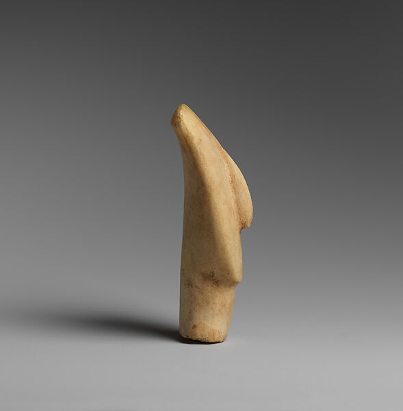 Marble head of a figure, Marble, Cycladic
