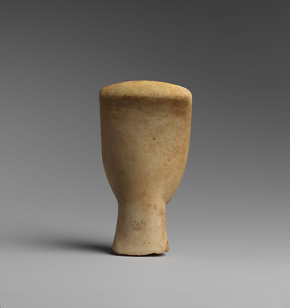 Marble head of a figure, Marble, Cycladic