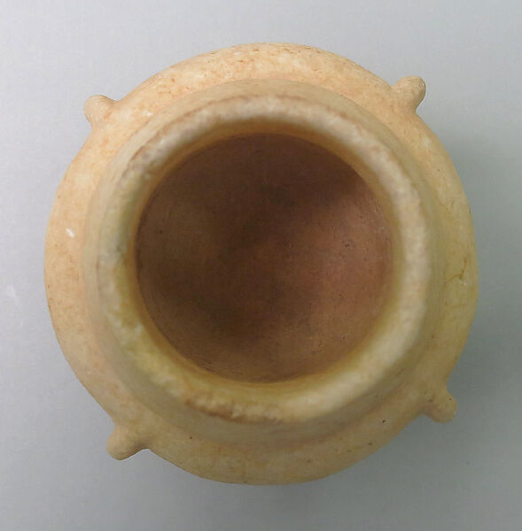 Marble vase with high foot and lug handles, Marble, Cycladic