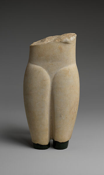 Marble torso of a figure, Marble, Cycladic