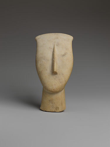 Marble head of a figure