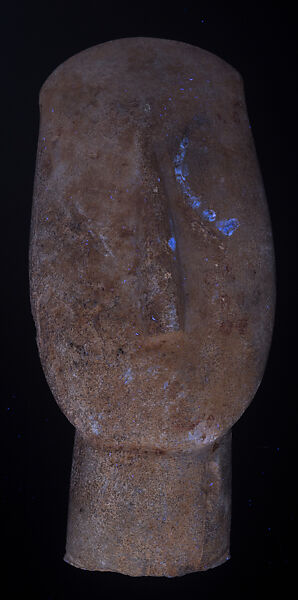 Marble head of a figure, Marble, Cycladic