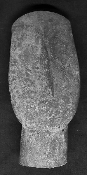 Marble head of a figure, Marble, Cycladic