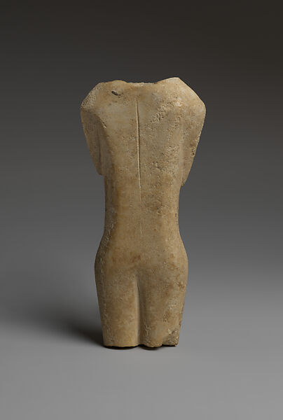 Marble torso of a figure, Marble, Cycladic