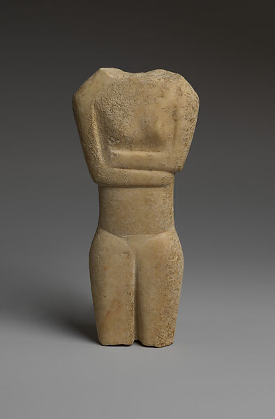 Marble torso of a figure, Marble, Cycladic