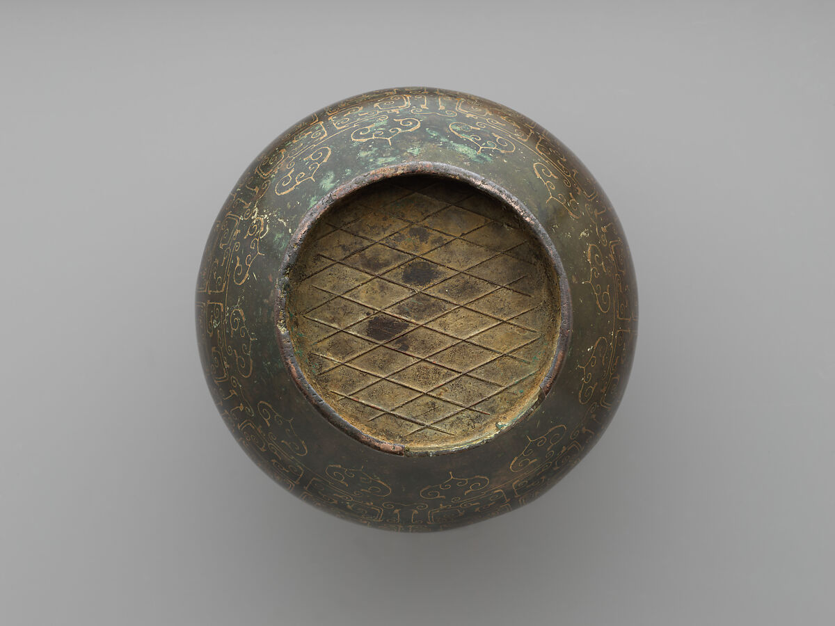 Wine container (hu), Bronze, bronze inlay, China