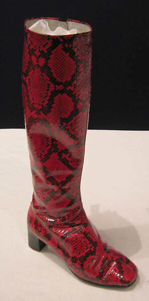 Boots, Roger Vivier (French, 1913–1998), plastic, leather, French