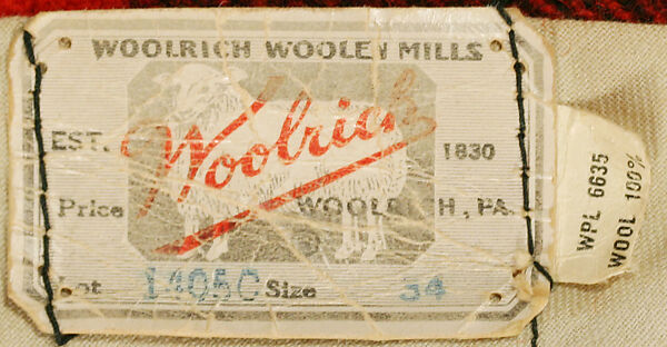 Hunting ensemble, Woolrich Woolen Mills (American, founded 1830), (a, b) wool, American