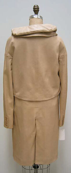 Coat, Helmut Lang (Austrian, born 1956), leather, Austrian