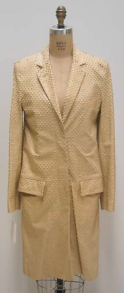 Coat, Helmut Lang (Austrian, born 1956), leather, Austrian 