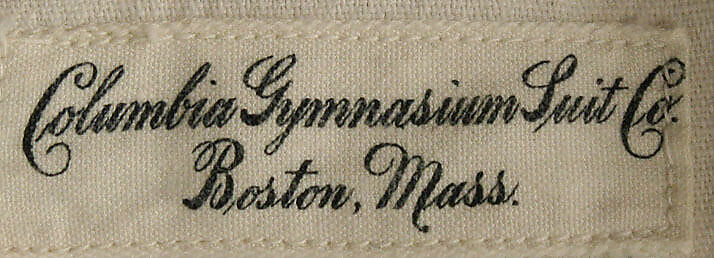 Athletic ensemble, (a–c, f) Columbia Gymnasium Suit Co. (American), (a, d, e) wool; (b, c) cotton; (f) linen, American