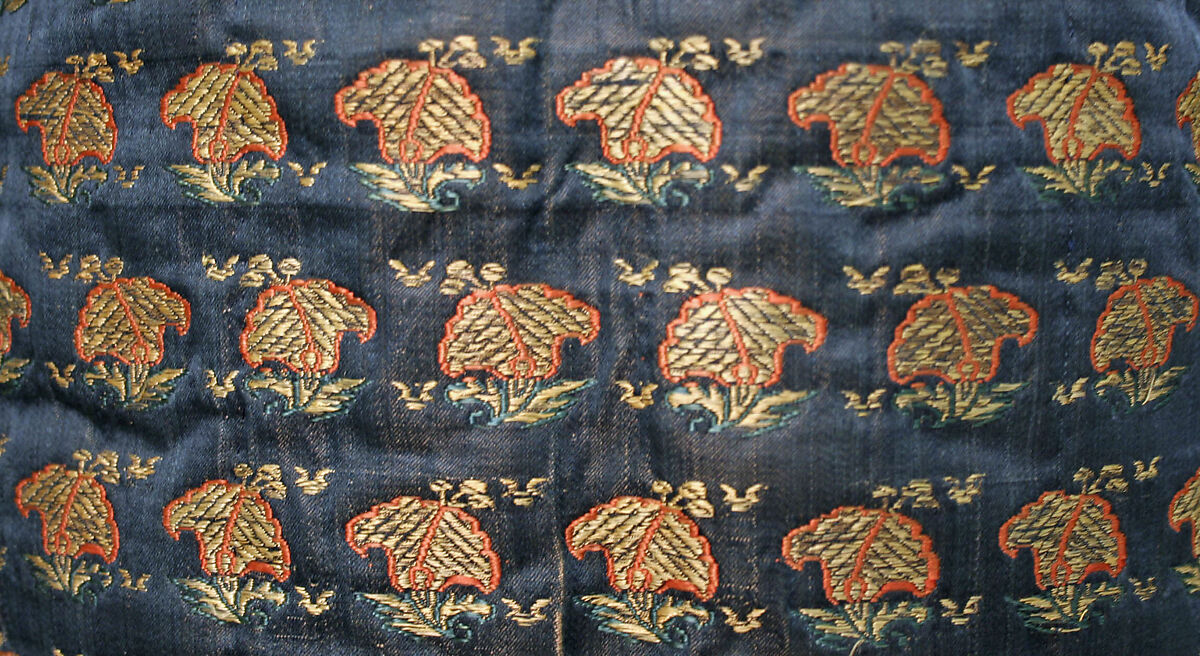 Coat, Silk, metal wrapped thread, cotton; brocaded