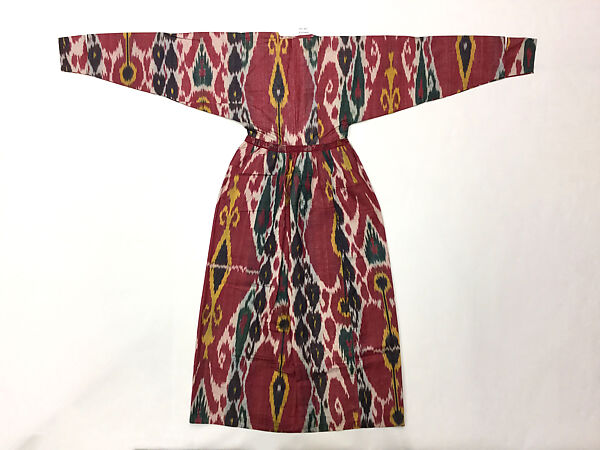 Kaftan, Cotton, silk; ikat woven