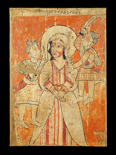 Wall Painting with Saint Sosənna (Susanna) and Her Persecutors