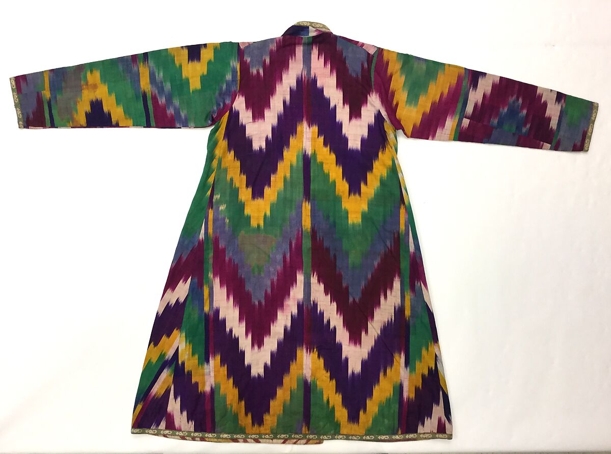 Robe, Silk, cotton; ikat woven