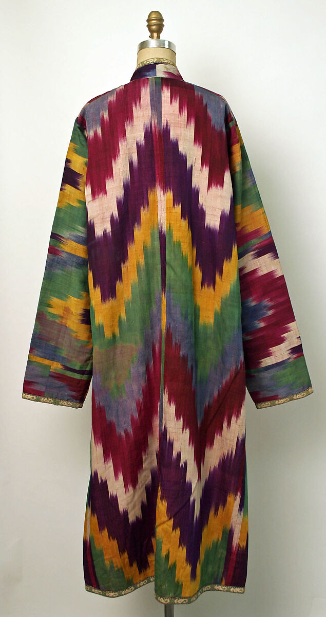 Robe, Silk, cotton; ikat woven