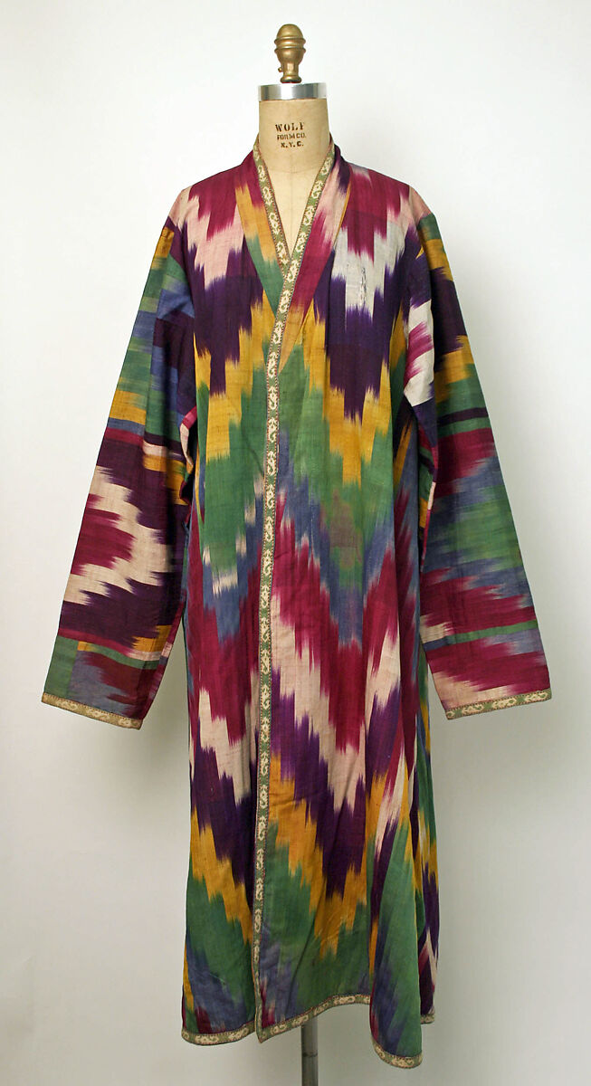 Robe, Silk, cotton; ikat woven 