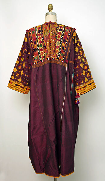 Dress, Silk; embroidered