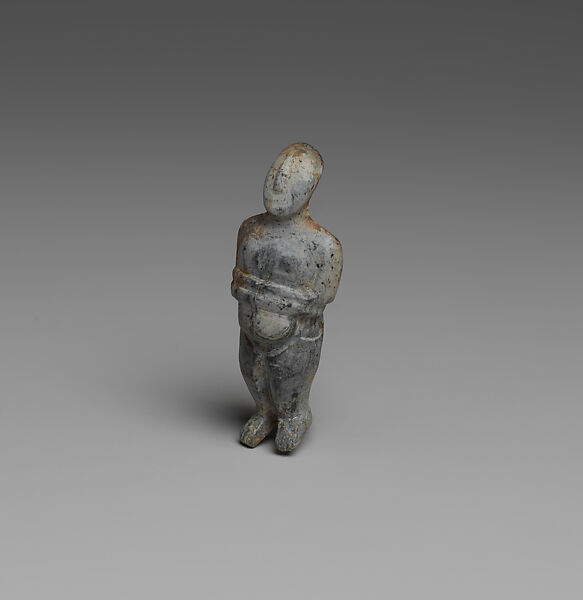 Serpentinite female figure, Serpentinite, Cycladic