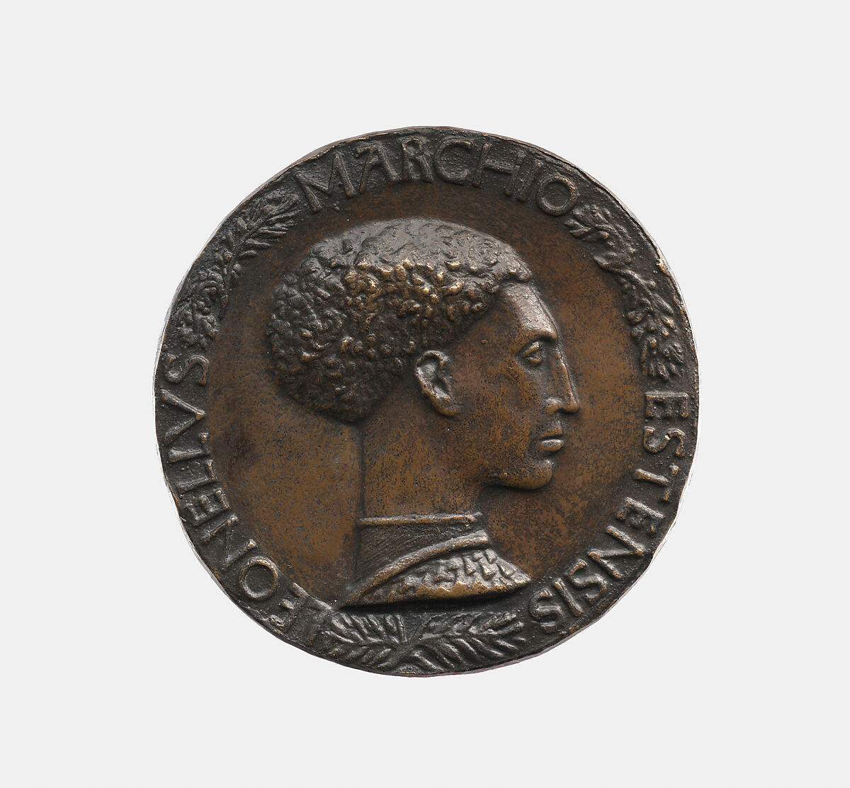 Leonello d'Este 1407-50, Marquis of Ferrara 1441-50, Pisanello (Antonio Pisano) (Italian, Pisa or Verona by 1395–1455), Bronze, Italian 