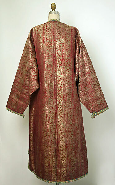 Kaftan, Silk, metal wrapped threads, cotton; brocaded