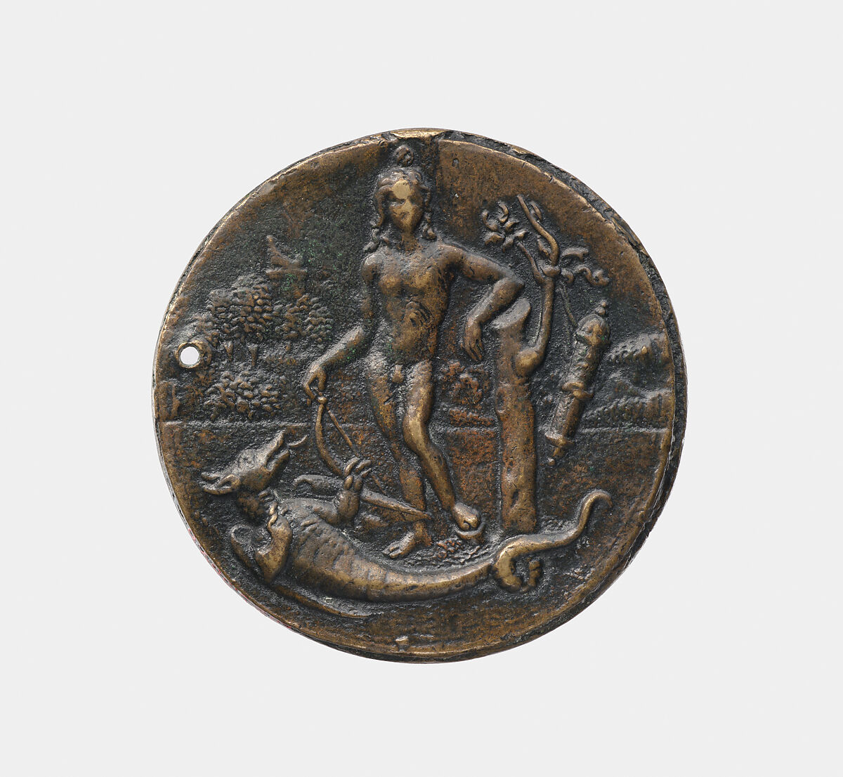 Opizo Remo, Ducal Secretary to Alfonso I (1505–1534), Unknown Ferrarese artist, active 1500–1530, Bronze, Italian