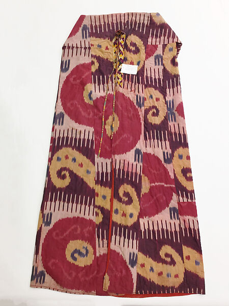 Cloak, Silk, cotton, metal wrapped thread; ikat woven