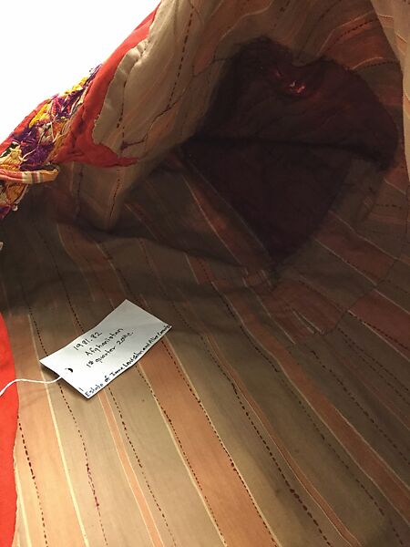 Cloak, Silk, cotton, metal wrapped thread; ikat woven