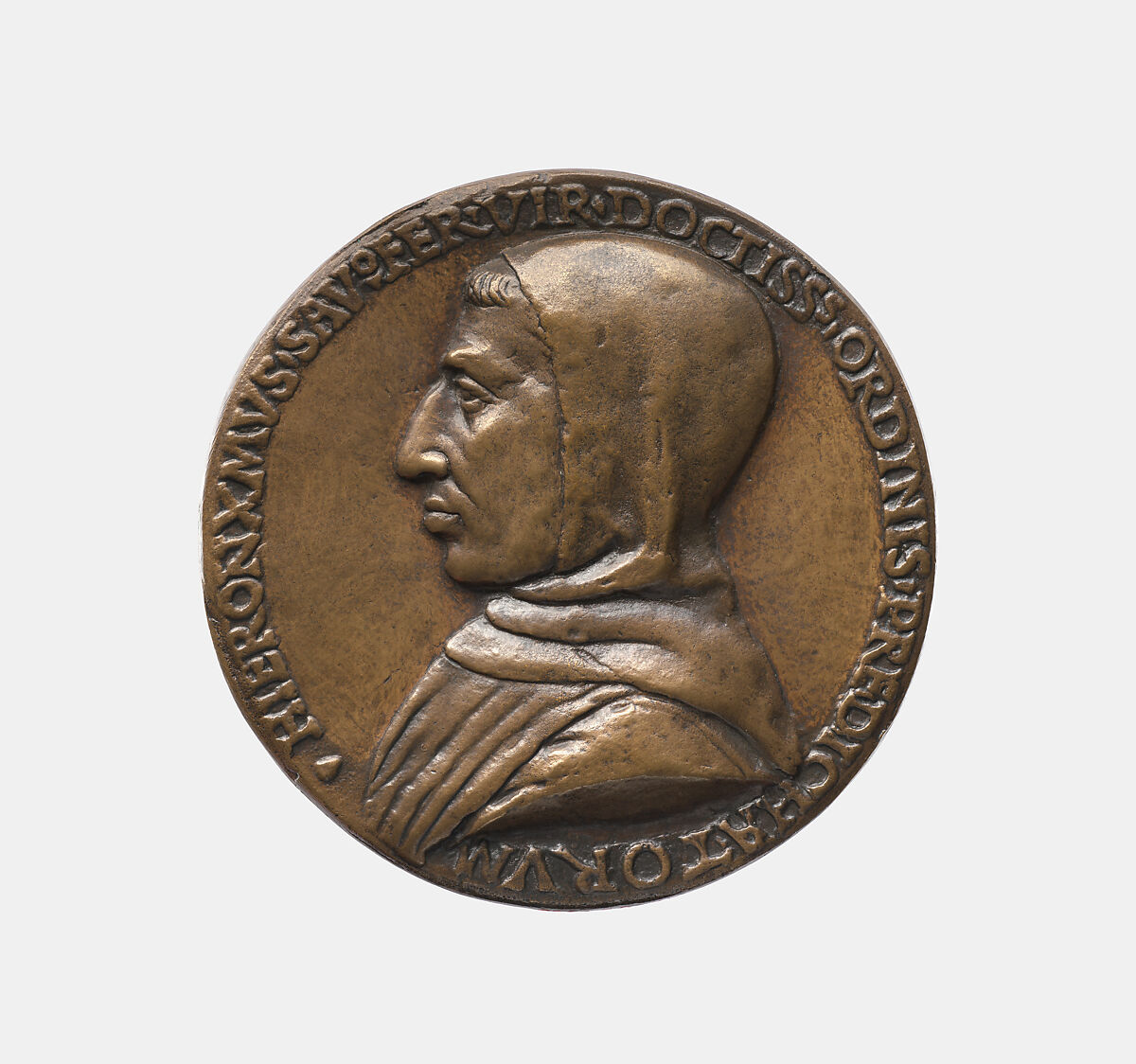 Girolamo Savonarola 1452-98, Dominican preacher, Attributed to Niccolò Fiorentino (Niccolò di Forzore Spinelli) (Italian, Florence 1430–1514 Florence), Bronze, Italian, Florence 